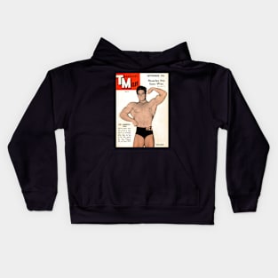 TOMORROW'S MAN Mr America 1954 Richard DuBois - Vintage Physique Muscle Male Model Magazine Cover Kids Hoodie